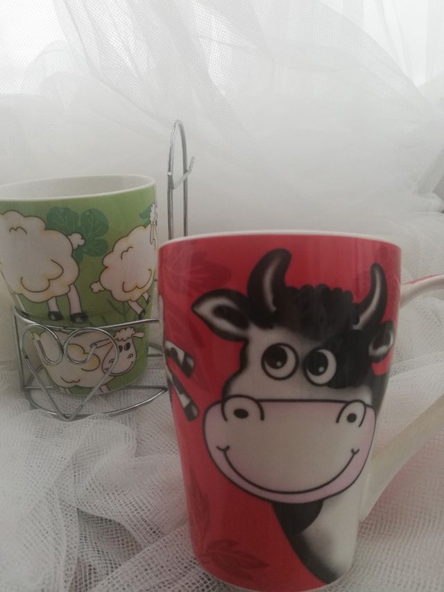 Tazas desayuno - vacas y ovejas
