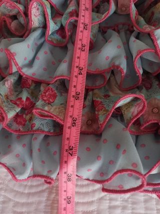 Vestido Flamenca niña azul y rosa