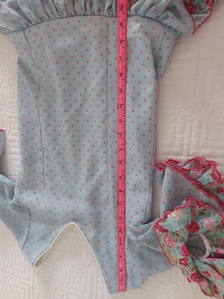 Vestido Flamenca niña azul y rosa