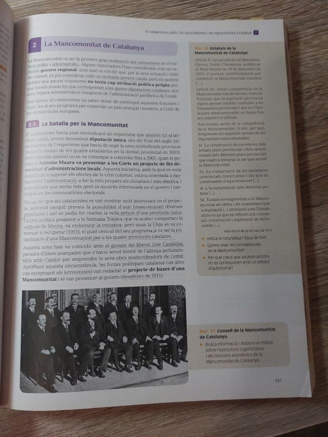 Història, 2 Batxillerat