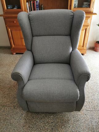 Sillón relax reclinable gris