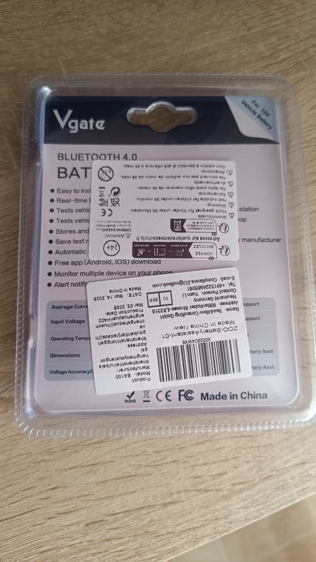 Vgate Battery Assistant Bluetooth 4.0