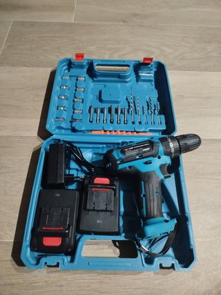 Taladro percutor, taladro y atornillador, dos bat