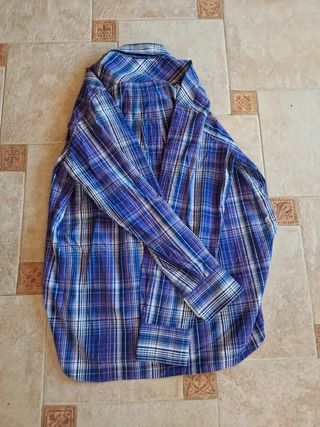 Camicia Tommy Hilfiger a quadri blu e viola
