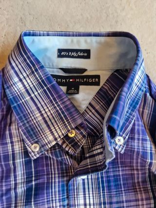 Camicia Tommy Hilfiger a quadri blu e viola