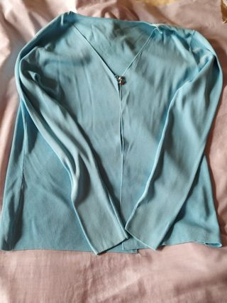 Top azul tirantes mujer
