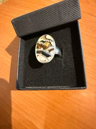 Anillo plata vintage multicolor