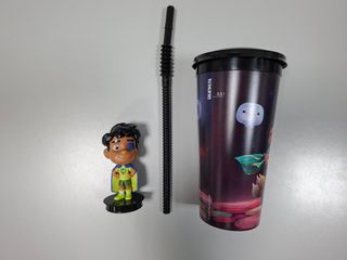 Vaso + Paja + Figura Elio Disney Cine exclusivo