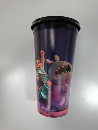 Vaso + Paja + Figura Elio Disney Cine exclusivo