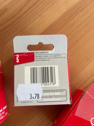 Agujas APLI para etiquetas (5 cajas)