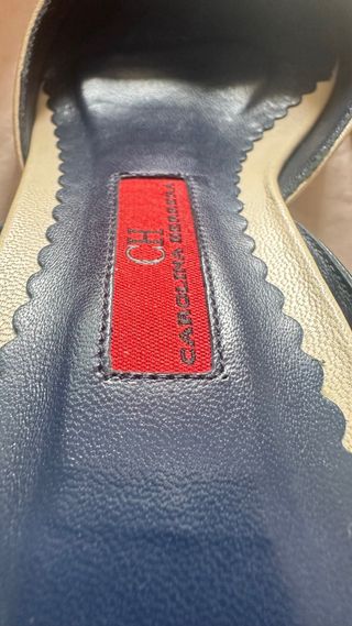 Sandalias Carolina Herrera beige-marino
