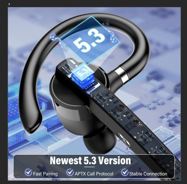 Auricolare Bluetooth singolo - Nero/Rosso - NUOVO