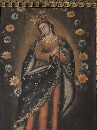 Óleo antiguo Inmaculada Concepción
