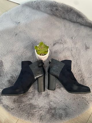 Botines azul marino mujer talla 37