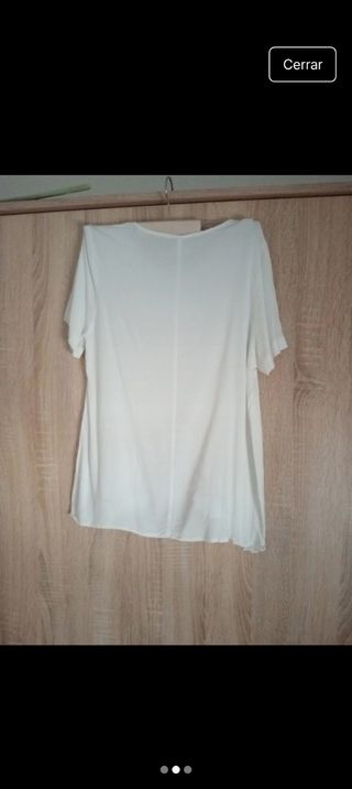 Blusa blanca mujer - Talla m