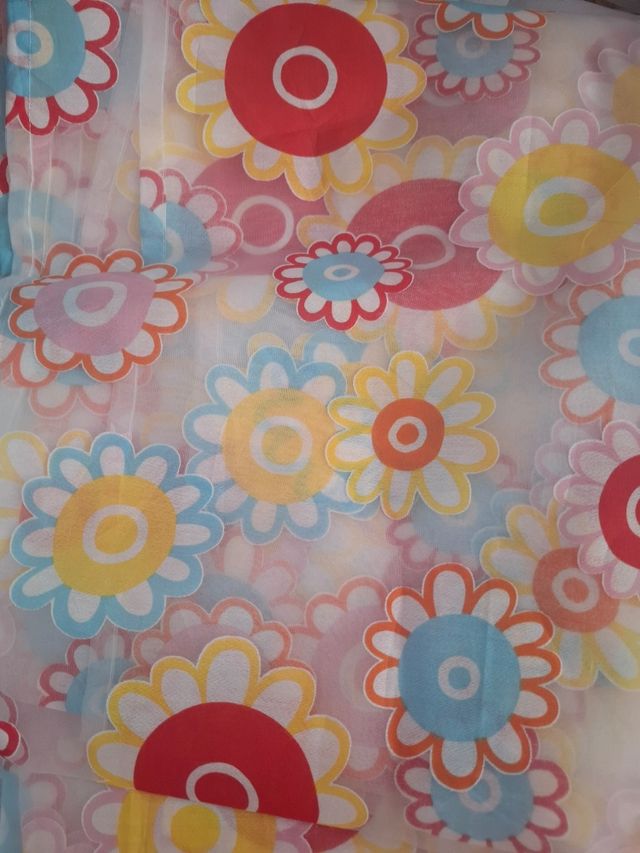 2 Tende per bambini a fiori semitrasparenti