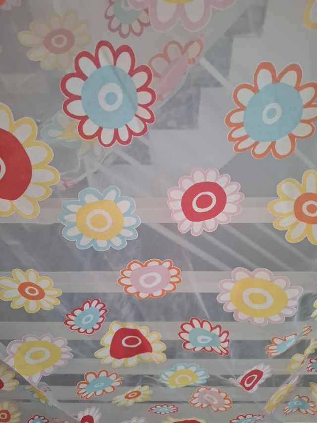 2 Tende per bambini a fiori semitrasparenti