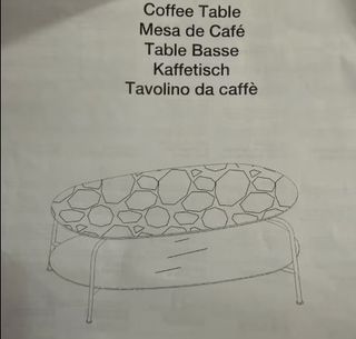 Tavolino caffè ovale marmo vetro