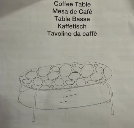 Tavolino caffè ovale marmo vetro