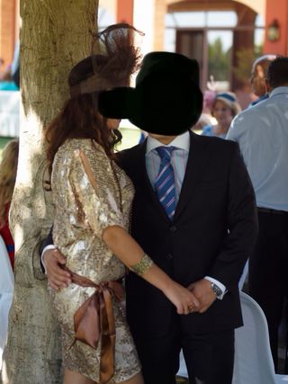 Vestido dorado fiesta - lentejuelas