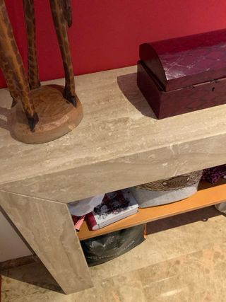 2 Mesitas mármol beige - espejos