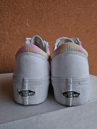 Vans Old Skool Stackform Pastel Picnic Pink Plaid