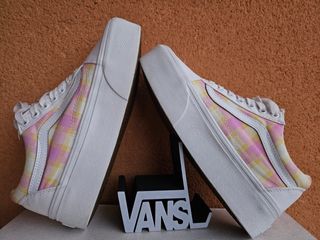 Vans Old Skool Stackform Pastel Picnic Pink Plaid