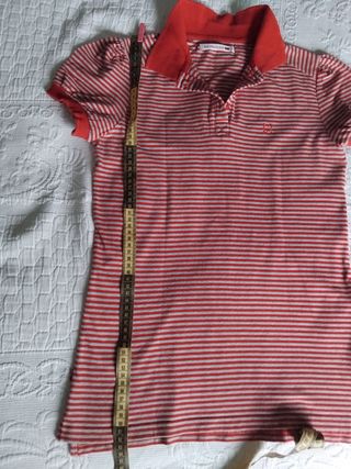 Polo Levis rayas rojas y blancas