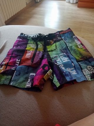 Bañador corto multicolor hombre