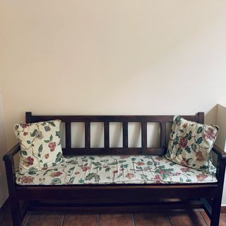 Banco madera estilo rústico