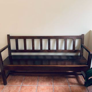 Banco madera estilo rústico