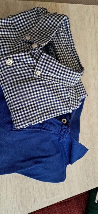 Camisa manga larga y polo manga corta