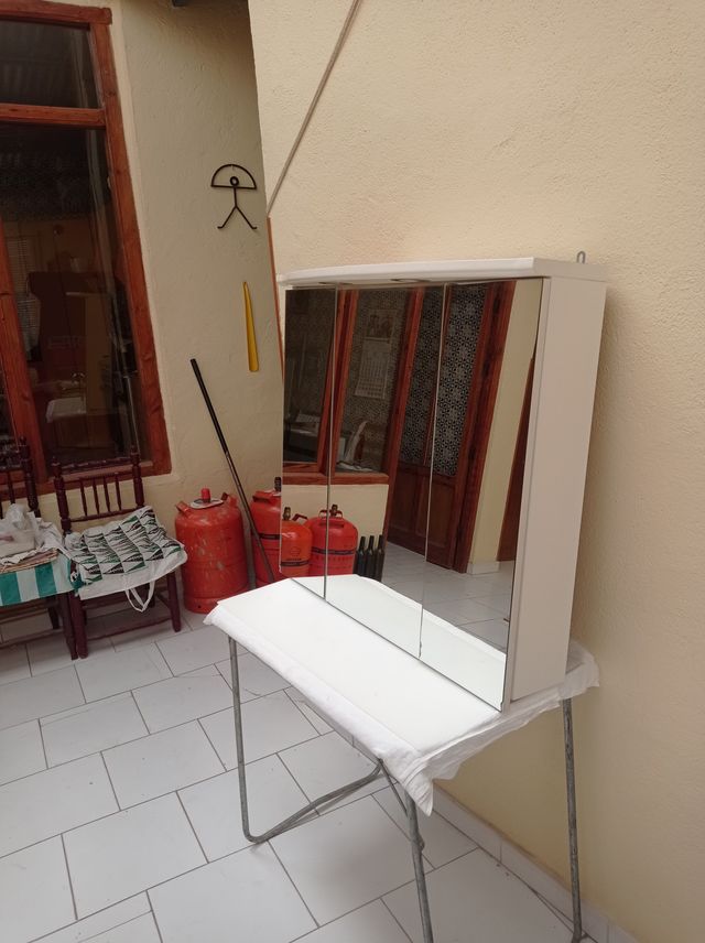 Espejo baño blanco - Mueble con 3 PUERTAS