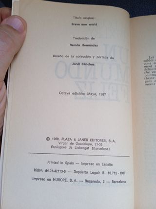 ALDOUS HUXLEY, Un Mundo Feliz