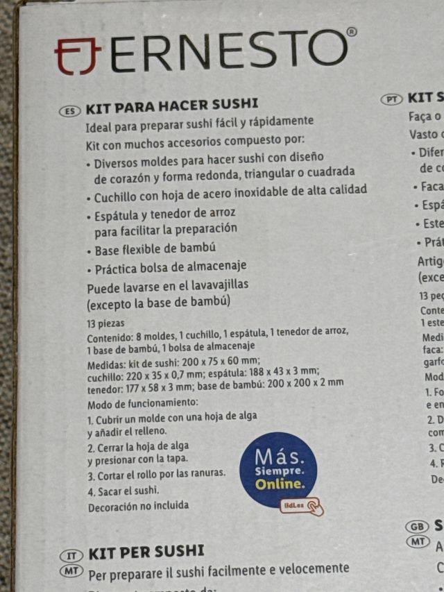 Kit Sushi Ernesto - 13 pezzi