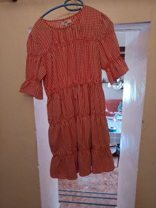 Vestido rojo vichy talla M