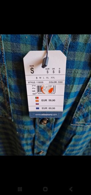 Camisa Guess S - Cuadros Azul-Verde