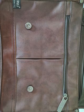 Bolso bandolera three-box marrón