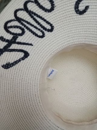 Sombrero playero blanco - Hello Summer