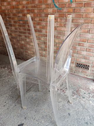 2 Sedie Kartell Ghost trasparenti