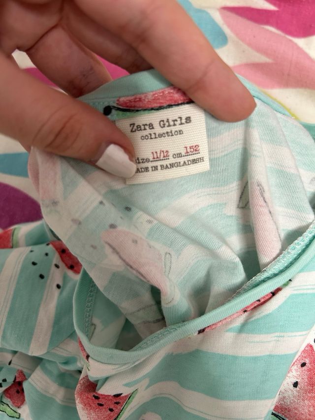 Camiseta Zara niña sandía