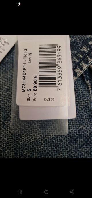 Camisa vaquera Guess azul - Talla S