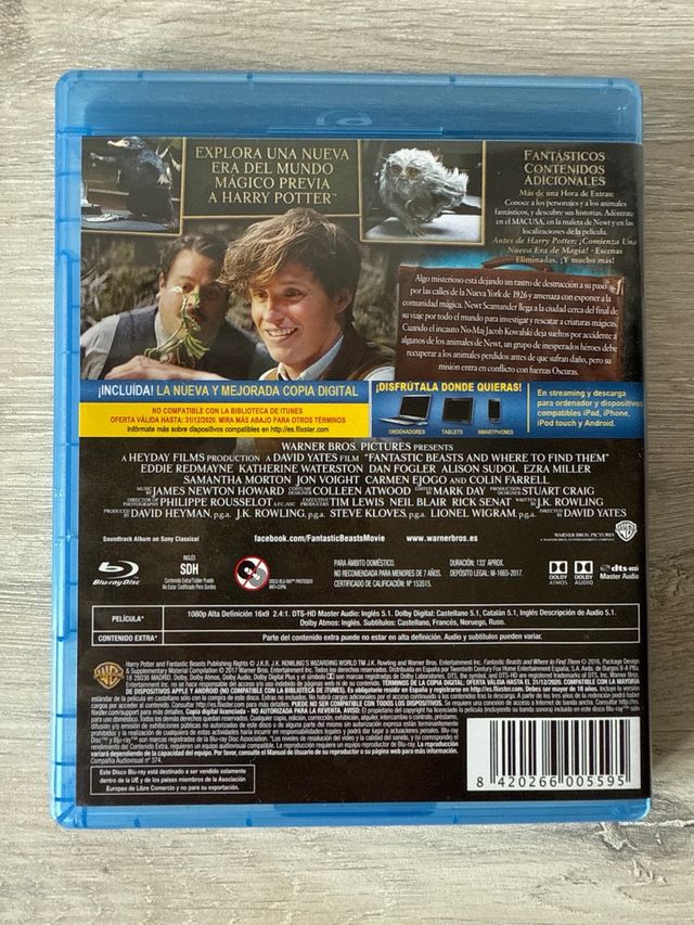 Animales Fantásticos (Blu-ray)