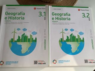 Pack 2 Libros Geografia e Historia 3 ESO