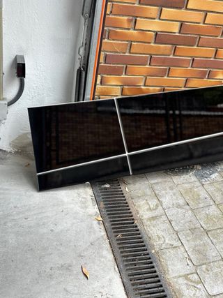 Cabecero cama 2 mesillas - Negro/blanco