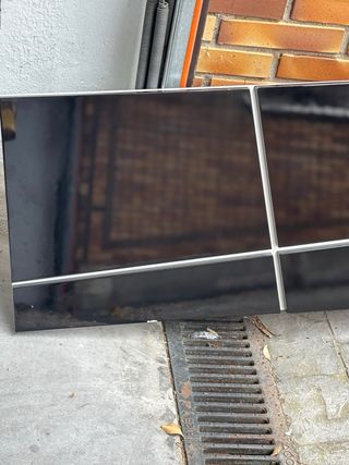 Cabecero cama 2 mesillas - Negro/blanco