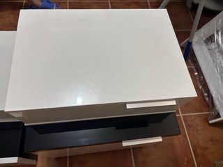 Cabecero cama 2 mesillas - Negro/blanco