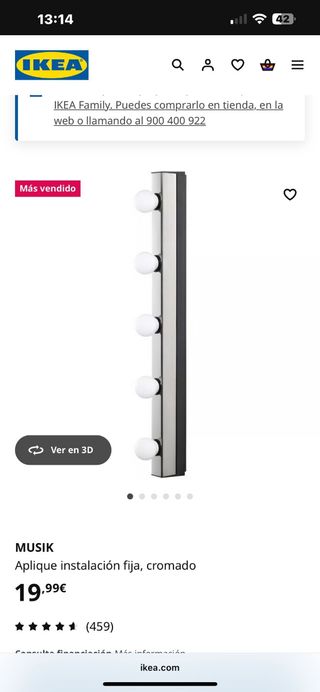 2 tiras de luces para tocador
