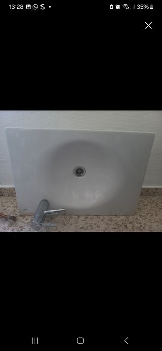 Lavabo porcelana blanco