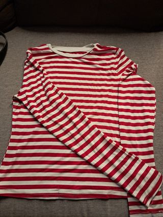 Camiseta rayas rojas - Talla S